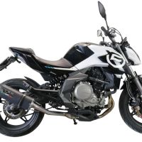Scarico GPR compatibile con  Cf Moto 650 Nk 2021-2024, Furore Evo4 Nero, Terminale di scarico omologato,fornito con db killer estraibile,catalizzatore e collettore