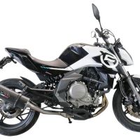 GPR exhaust compatible with  Cf Moto 400 NK 2021-2023, Furore Evo4 Poppy, Homologated legal slip-on exhaust including removable db killer, link pipe and catalyst 