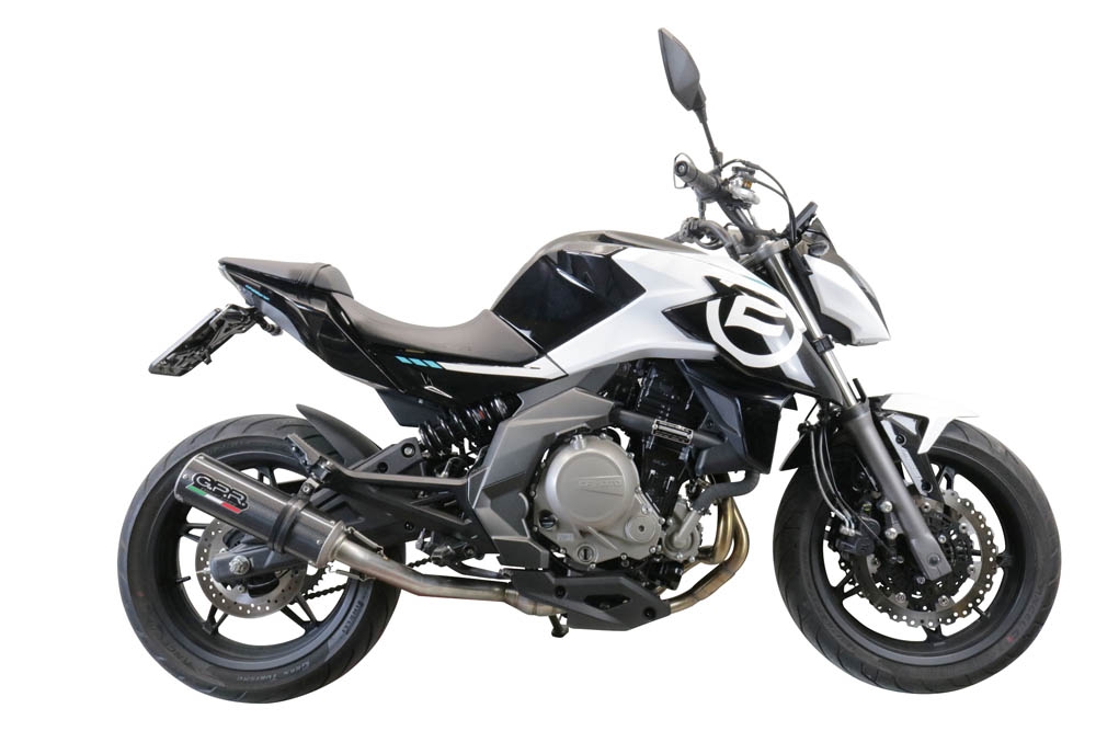 Scarico GPR compatibile con  Cf Moto 400 NK 2021-2023, M3 Poppy , Terminale di scarico omologato,fornito con db killer estraibile,catalizzatore e collettore