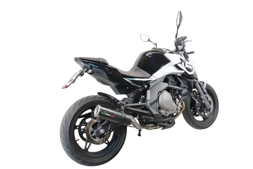 Scarico GPR compatibile con  Cf Moto 400 NK 2021-2023, M3 Poppy , Terminale di scarico omologato,fornito con db killer estraibile,catalizzatore e collettore