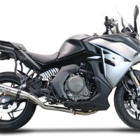 Scarico GPR compatibile con  Cf Moto 650 Gt 2022-2024, Deeptone Inox, Terminale di scarico Racing, con raccordo specifico e db killer estraibile