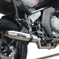 Scarico GPR compatibile con  Cf Moto 650 Gt 2022-2024, Deeptone Inox, Terminale di scarico Racing, con raccordo specifico e db killer estraibile