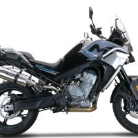 Scarico GPR compatibile con  Cf Moto 800 Mt Touring 2022-2024, Dual Titanium, Scarico omologato, silenziatore con db killer estraibile e raccordo specifico