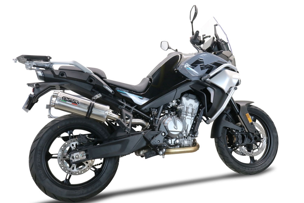 Scarico GPR compatibile con  Cf Moto 800 Mt Touring 2022-2024, Dual Titanium, Scarico omologato, silenziatore con db killer estraibile e raccordo specifico