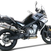 Scarico GPR compatibile con  Cf Moto 800 Mt Touring 2022-2024, Dual Titanium, Scarico omologato, silenziatore con db killer estraibile e raccordo specifico