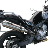 GPR exhaust compatible with  Cf Moto 800 Mt Touring 2022-2024, Satinox , Homologated legal slip-on exhaust including removable db killer and link pipe 