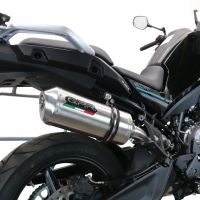 GPR exhaust compatible with  Cf Moto 800 Mt Touring 2022-2024, Satinox , Homologated legal slip-on exhaust including removable db killer and link pipe 