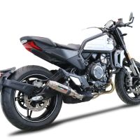 GPR exhaust compatible with  Cf Moto 700 CL-X Adv 2022-2024, Deeptone Inox, Homologated legal slip-on exhaust including removable db killer and link pipe 
