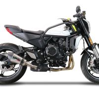 Scarico GPR compatibile con  Cf Moto 700 CL-X Heritage  2022-2024, New Grand Prix Evo Titanium, Scarico omologato, silenziatore con db killer estraibile e raccordo specifico