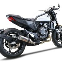 GPR exhaust compatible with  Cf Moto 700 CL-X Sport 2022-2024, M3 Titanium Natural, Homologated legal slip-on exhaust including removable db killer and link pipe 