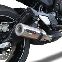 GPR exhaust compatible with  Cf Moto 700 CL-X Sport 2022-2024, M3 Titanium Natural, Homologated legal slip-on exhaust including removable db killer and link pipe 