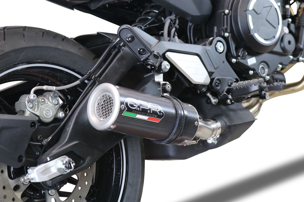 Scarico GPR compatibile con  Cf Moto 700 CL-X Adv 2022-2024, M3 Poppy , Scarico omologato, silenziatore con db killer estraibile e raccordo specifico
