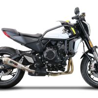 GPR exhaust compatible with  Cf Moto 700 CL-X Adv 2022-2024, Powercone Evo, Homologated legal slip-on exhaust including removable db killer and link pipe 
