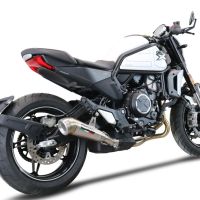 GPR exhaust compatible with  Cf Moto 700 CL-X Adv 2022-2024, Powercone Evo, Homologated legal slip-on exhaust including removable db killer and link pipe 