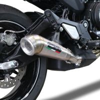 GPR exhaust compatible with  Cf Moto 700 CL-X Adv 2022-2024, Powercone Evo, Homologated legal slip-on exhaust including removable db killer and link pipe 