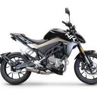 GPR exhaust compatible with  Cf Moto 300 NK 2022-2024, Deeptone Inox, Racing full system exhaust, including removable db killer 