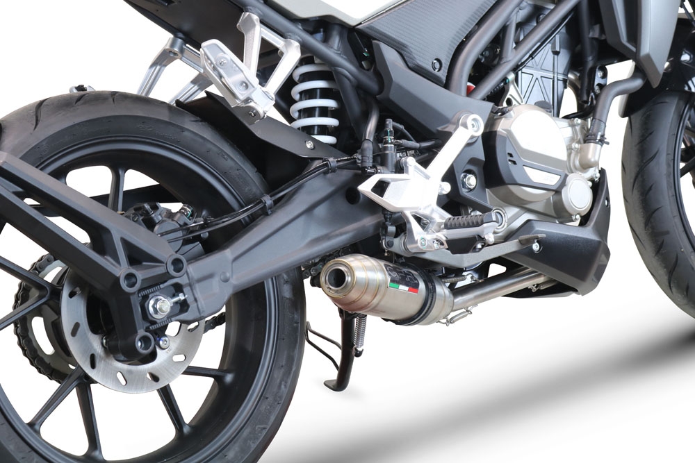 GPR exhaust compatible with  Cf Moto 300 NK 2022-2024, Deeptone Inox, Racing full system exhaust, including removable db killer 