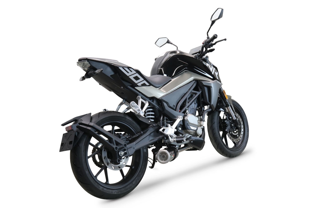 Scarico GPR compatibile con  Cf Moto 300 NK 2022-2024, M3 Poppy , Scarico completo racing, fornito con db killer estraibile e collettore, non conforme per uso stradale