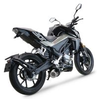 Scarico GPR compatibile con  Cf Moto 300 NK 2022-2024, M3 Poppy , Scarico completo racing, fornito con db killer estraibile e collettore, non conforme per uso stradale