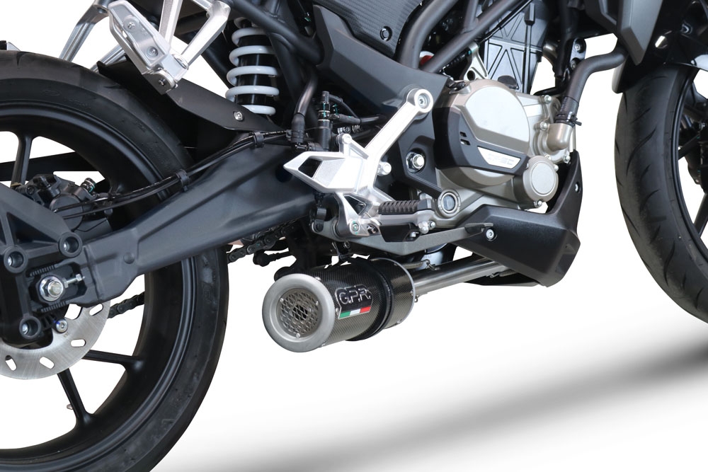 Scarico GPR compatibile con  Cf Moto 300 NK 2022-2024, M3 Poppy , Scarico completo racing, fornito con db killer estraibile e collettore, non conforme per uso stradale