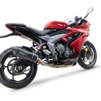 Scarico GPR compatibile con  Triumph Daytona 660 2023-2025, Furore Nero, Scarico completo racing, fornito con db killer estraibile e collettore, non conforme per uso stradale