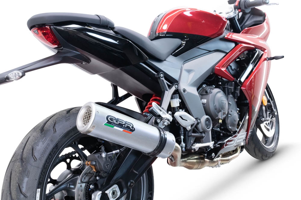 GPR exhaust compatible with  Triumph Daytona 660 2023-2025, M3 Inox , Racing full system exhaust, including removable db killer 