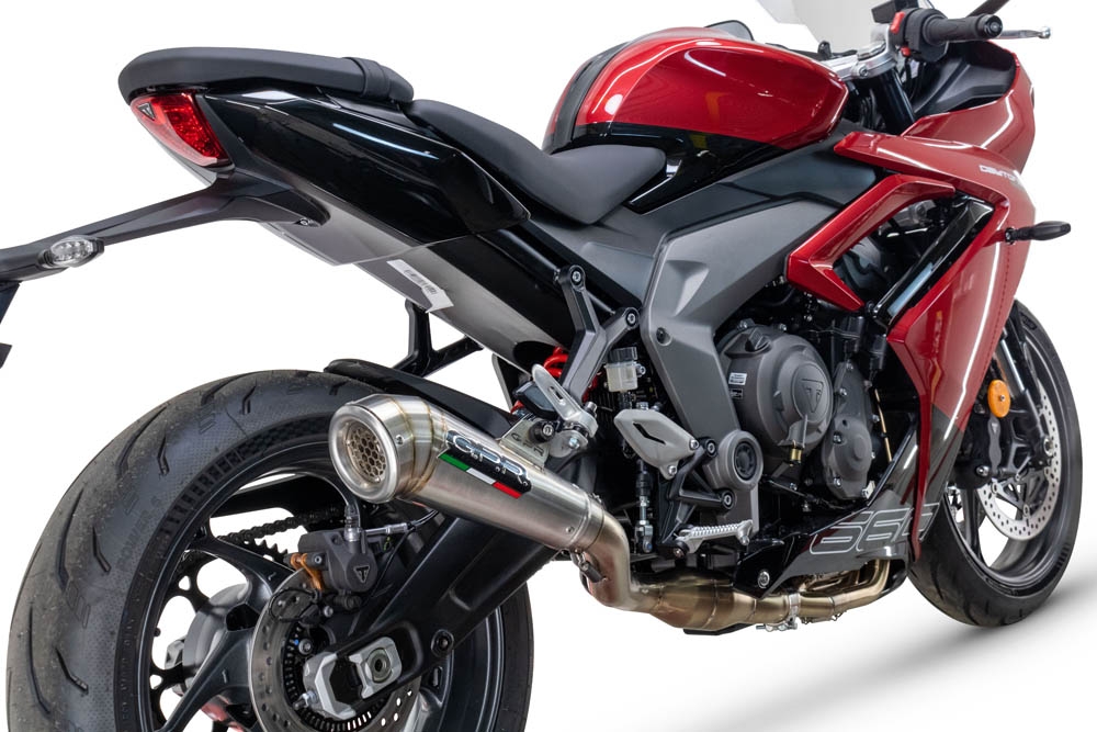 GPR exhaust compatible with  Triumph Daytona 660 2023-2025, Powercone Evo, Racing full system exhaust, including removable db killer 