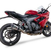 Scarico GPR compatibile con  Triumph Daytona 660 2023-2025, New Grand Prix Evo Titanium, Scarico completo racing, fornito con db killer estraibile e collettore, non conforme per uso stradale
