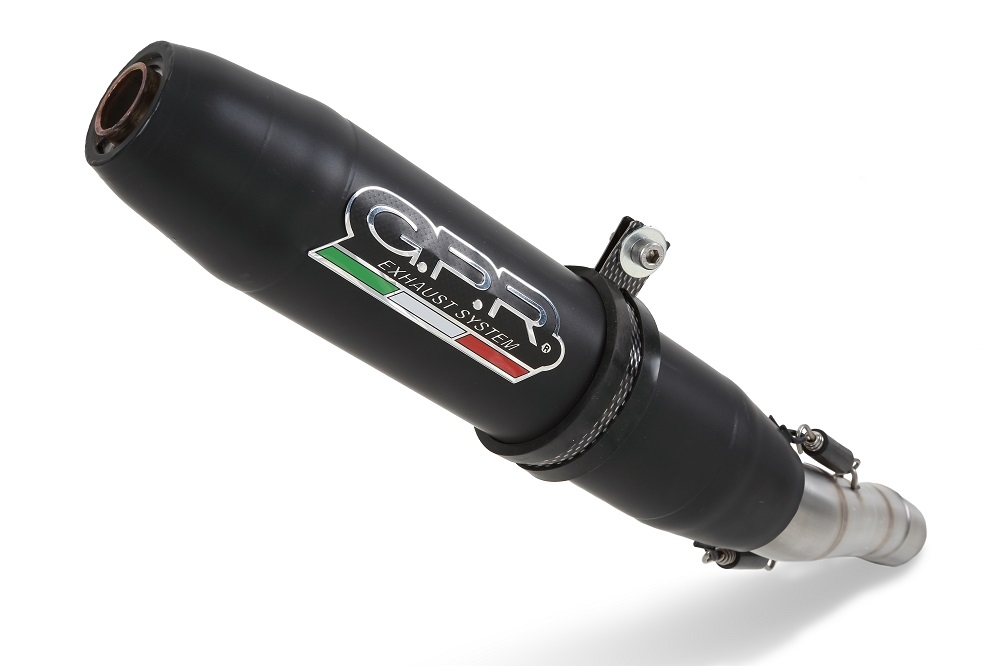 Scarico GPR compatibile con  Royal Enfield Classic 350 2021-2023, Deeptone Nero, Terminale di scarico omologato, fornito con db killer estraibile, catalizzatore e raccordo specifico