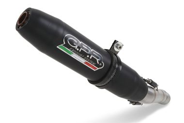 Scarico GPR compatibile con  Royal Enfield Meteor 350 2021-2023, Deeptone Nero, Terminale di scarico omologato, fornito con db killer estraibile, catalizzatore e raccordo specifico