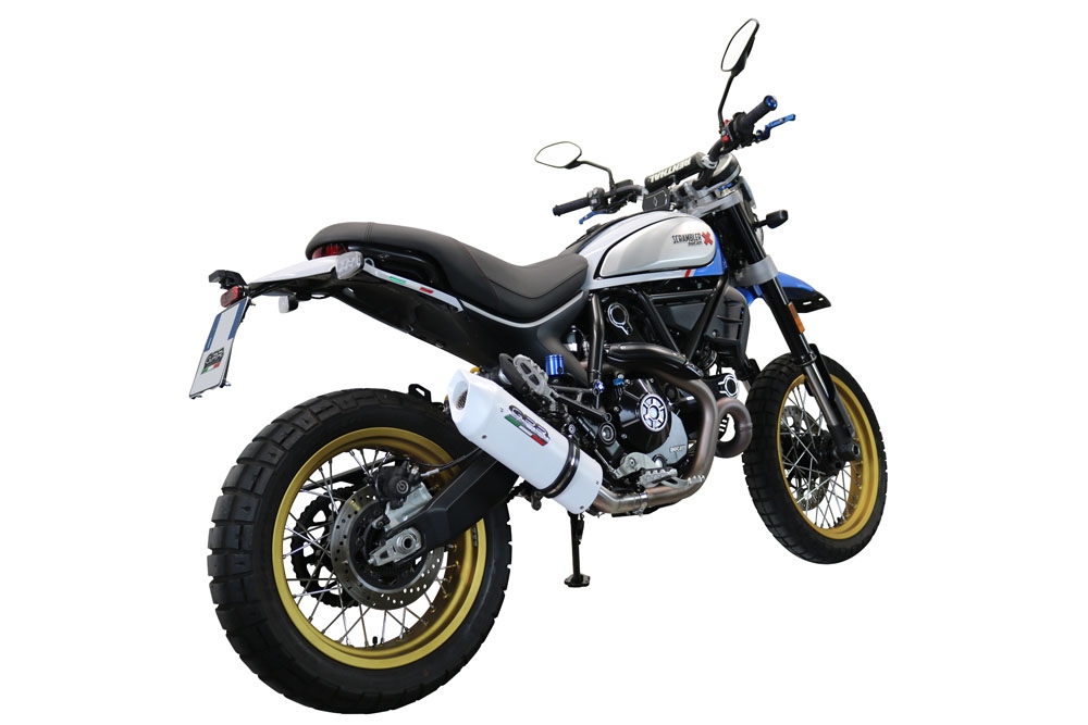 Scarico GPR compatibile con  Ducati Scrambler 800 Nightshift 2021-2022, Albus Evo4, Terminale di scarico omologato, fornito con db killer estraibile, catalizzatore e raccordo specifico