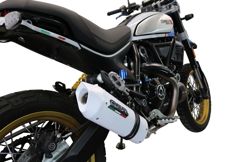 Scarico GPR compatibile con  Ducati Scrambler 800 Nightshift 2021-2022, Albus Evo4, Terminale di scarico omologato, fornito con db killer estraibile, catalizzatore e raccordo specifico