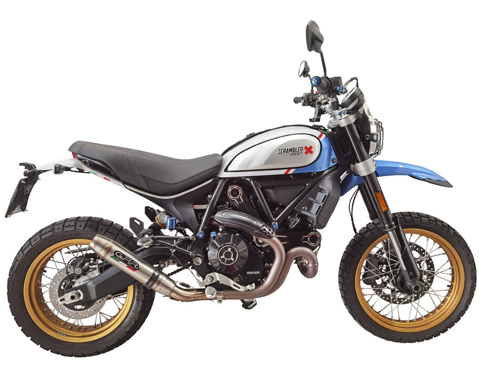 Scarico GPR compatibile con  Ducati Scrambler 800 Urban Motard 2021-2023, Deeptone Inox, Terminale di scarico omologato,fornito con db killer estraibile,catalizzatore e collettore