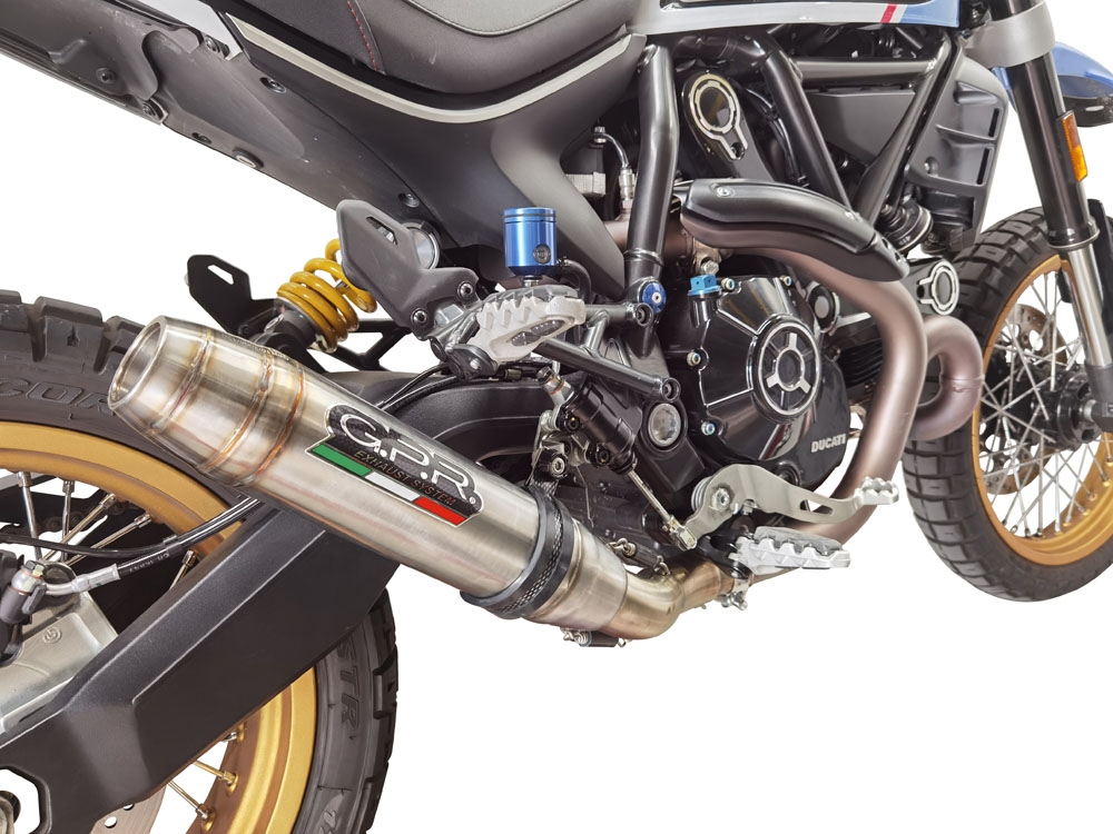 Scarico GPR compatibile con  Ducati Scrambler 800 Urban Motard 2021-2023, Deeptone Inox, Terminale di scarico omologato,fornito con db killer estraibile,catalizzatore e collettore