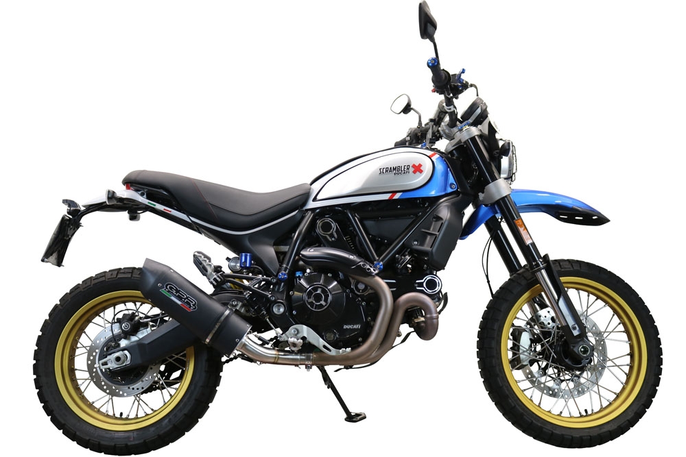 Scarico GPR compatibile con  Ducati Scrambler 800 Icon -Icon Dark 2021-2022, Furore Evo4 Poppy, Terminale di scarico omologato,fornito con db killer estraibile,catalizzatore e collettore