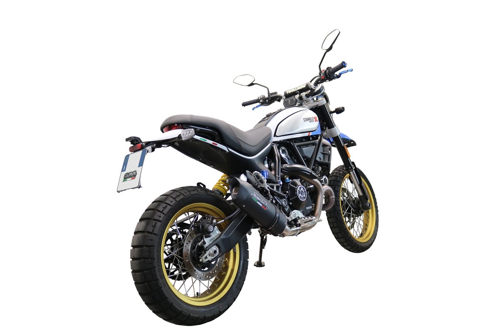 Scarico GPR compatibile con  Ducati Scrambler 800 Icon -Icon Dark 2021-2022, Furore Evo4 Nero, Terminale di scarico omologato,fornito con db killer estraibile,catalizzatore e collettore