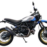 GPR pot echappement compatible avec  Ducati Scrambler 800 Urban Motard 2021-2023, New Grand Prix Evo Poppy, Échappement légal, homologué,silencieux avec catalyseur, db killer amovible et tuyau de liaison spécifique 