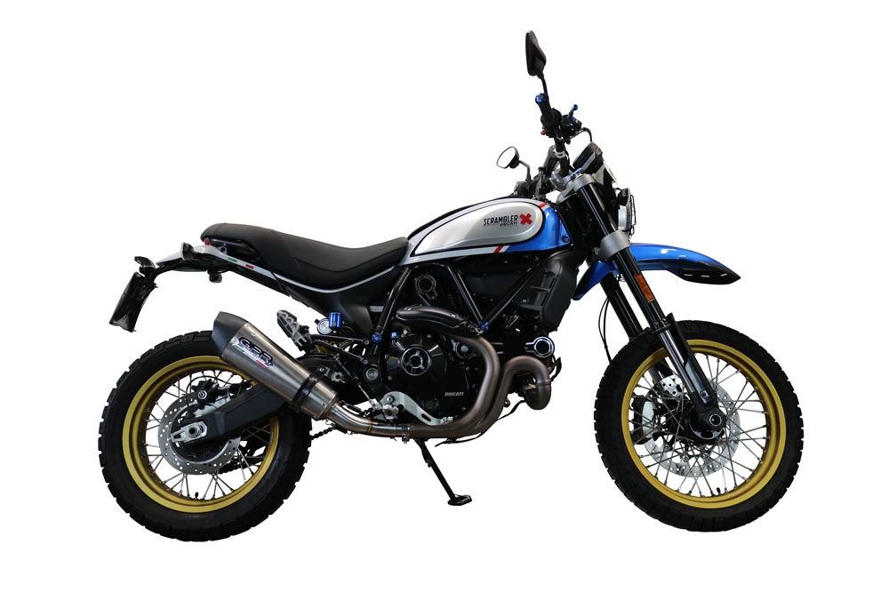 GPR escape compatível com  Ducati Scrambler 800 Nightshift -Urban Motard 2021-2022, New Grand Prix Evo Titanium, Escape legal, homologado, silenciador com catalisador, db killer removível e tubo de ligação específico 