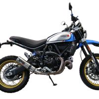 GPR exhaust compatible with  Ducati Scrambler 800 Icon -Icon Dark 2021-2022, M3 Inox , Homologated legal slip-on exhaust including removable db killer, link pipe and catalyst 