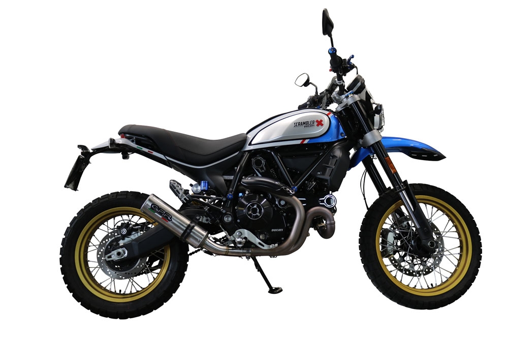 Scarico GPR compatibile con  Ducati Scrambler 800 Urban Motard 2021-2023, M3 Titanium Natural, Terminale di scarico omologato,fornito con db killer estraibile,catalizzatore e collettore