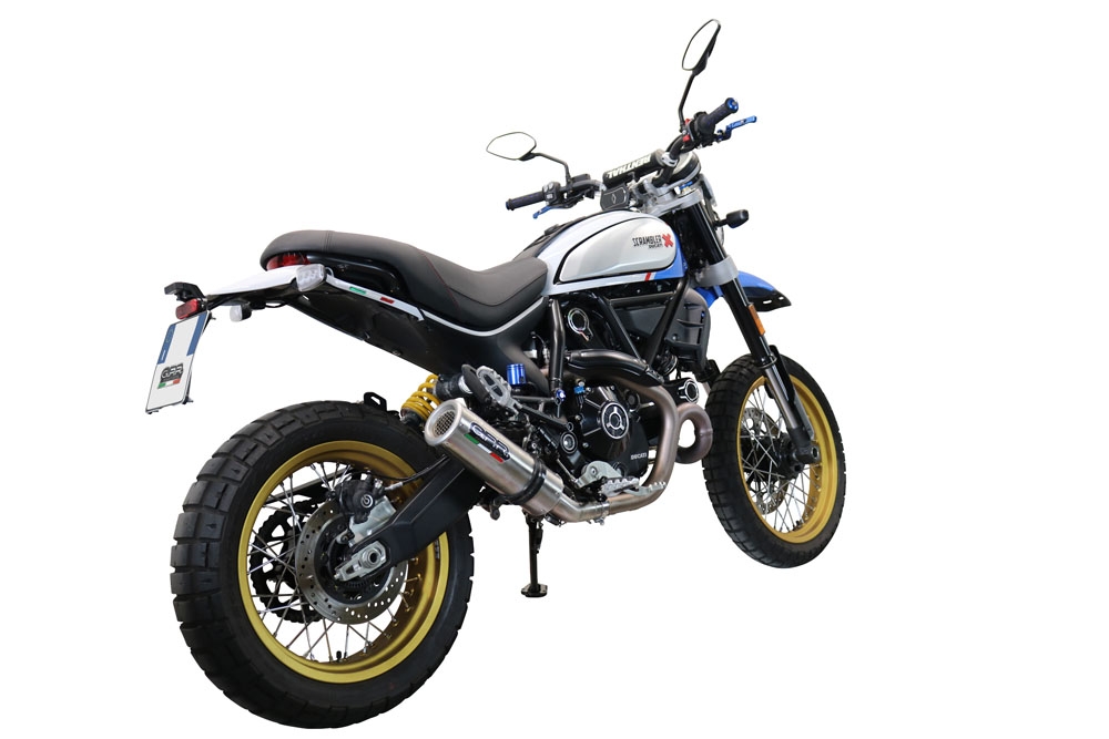 Scarico GPR compatibile con  Ducati Scrambler 800 Urban Motard 2021-2023, M3 Titanium Natural, Terminale di scarico omologato,fornito con db killer estraibile,catalizzatore e collettore