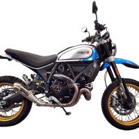 GPR exhaust compatible with  Ducati Scrambler 800 Icon -Icon Dark 2021-2022, Powercone Evo, Homologated legal slip-on exhaust including removable db killer, link pipe and catalyst 