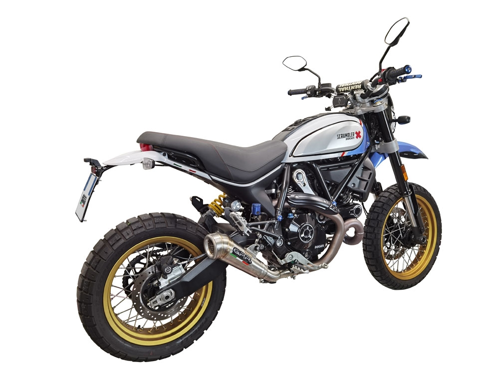 GPR exhaust compatible with  Ducati Scrambler 800 Icon -Icon Dark 2021-2022, Powercone Evo, Homologated legal slip-on exhaust including removable db killer, link pipe and catalyst 