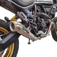 GPR exhaust compatible with  Ducati Scrambler 800 Icon -Icon Dark 2021-2022, Powercone Evo, Homologated legal slip-on exhaust including removable db killer, link pipe and catalyst 