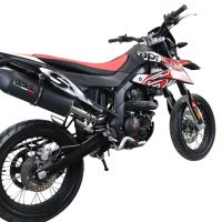 Scarico GPR compatibile con  Aprilia Rx 125 2021-2024, Furore Evo4 Nero, Terminale di scarico omologato, fornito con db killer estraibile, catalizzatore e raccordo specifico