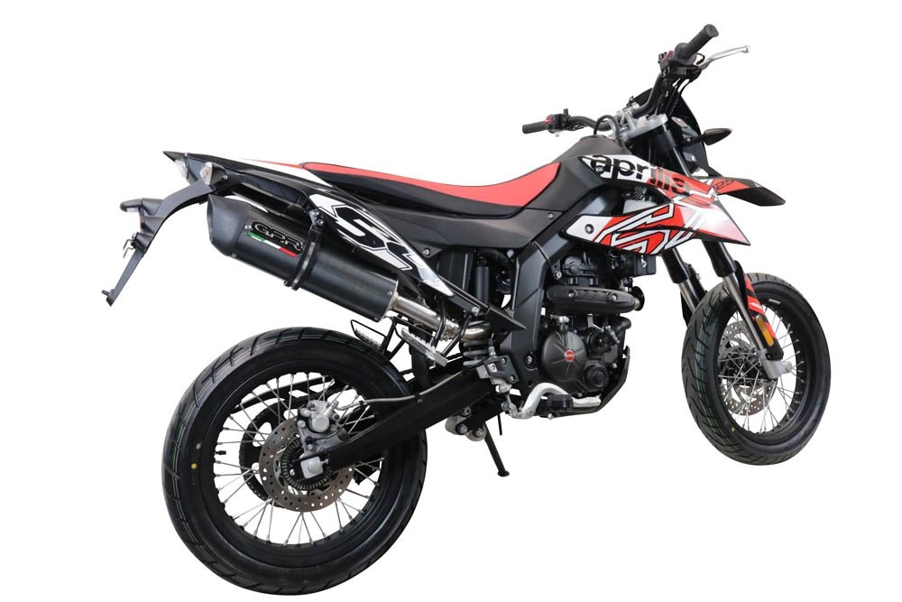 Scarico GPR compatibile con  Aprilia Rx 125 2021-2024, Furore Evo4 Poppy, Terminale di scarico omologato,fornito con db killer estraibile,catalizzatore e collettore