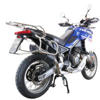 Scarico GPR compatibile con  Aprilia Tuareg 660 2021-2024, Furore Evo4 Nero, Scarico omologato, silenziatore con db killer estraibile e raccordo specifico