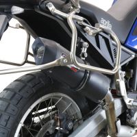 Scarico GPR compatibile con  Aprilia Tuareg 660 2021-2024, Furore Evo4 Nero, Scarico omologato, silenziatore con db killer estraibile e raccordo specifico