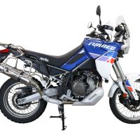 Scarico GPR compatibile con  Aprilia Tuareg 660 2021-2024, Satinox , Scarico omologato, silenziatore con db killer estraibile e raccordo specifico