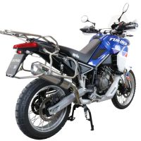 Scarico GPR compatibile con  Aprilia Tuareg 660 2021-2024, Satinox , Scarico omologato, silenziatore con db killer estraibile e raccordo specifico